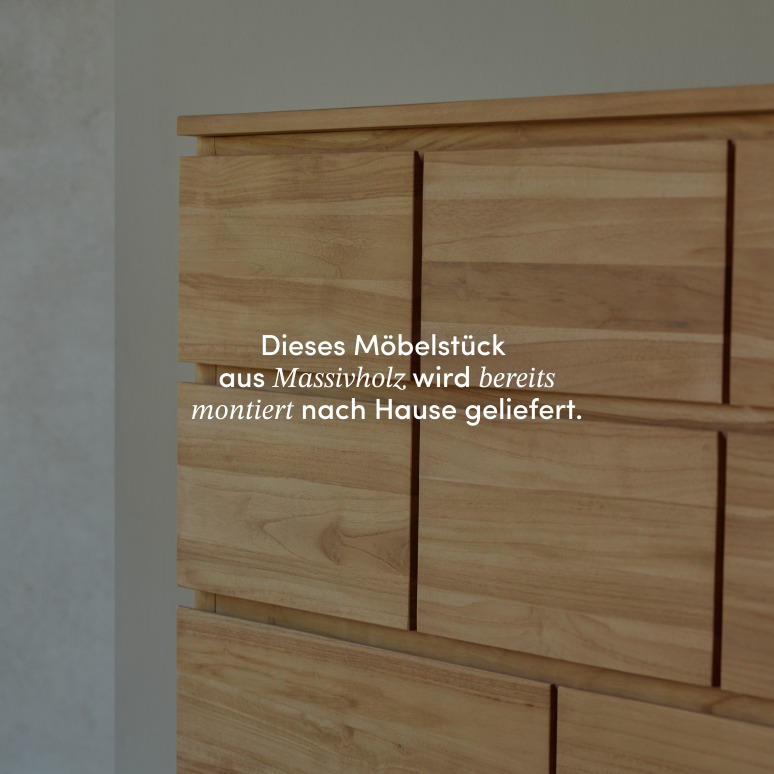 Milano - Kommode aus massivem Teakholz