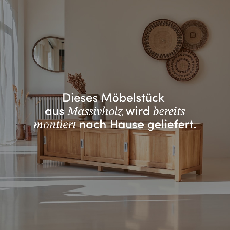 Coffee Tek - TV Schrank aus massivem Teakholz 180 cm