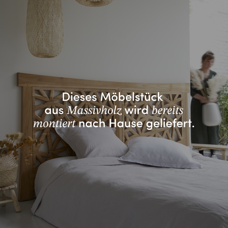 Gentong - Kopfteil aus massivem Teakholz 210 cm