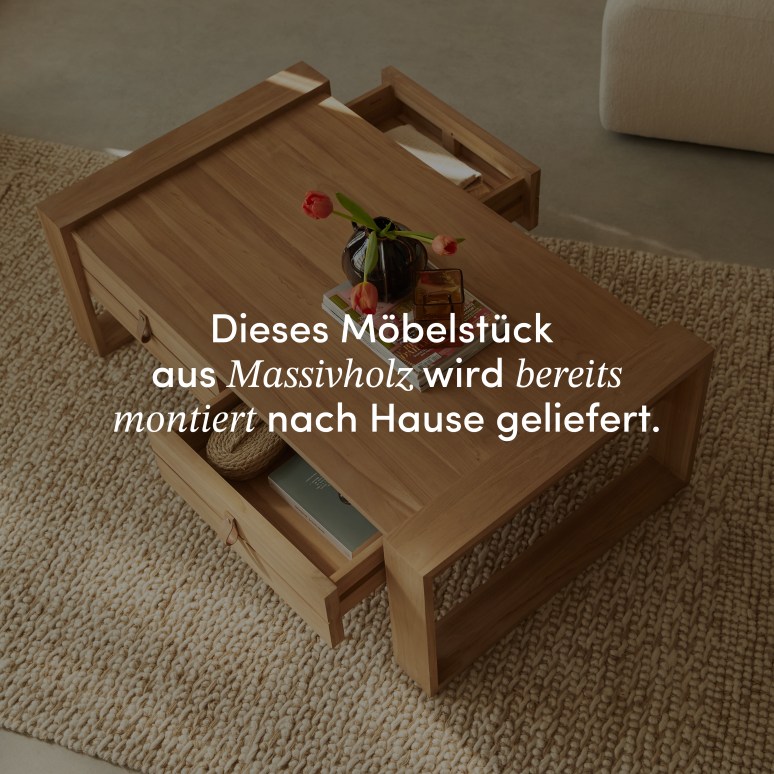 Minimalys - Couchtisch aus massivem Teakholz