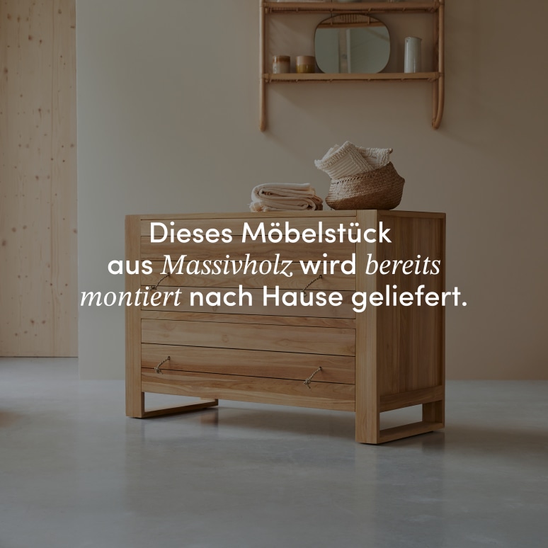 Minimalys - Kommode aus massivem Teakholz