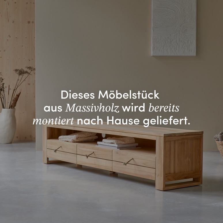 Minimalys - TV Schrank aus massivem Teakholz 170 cm