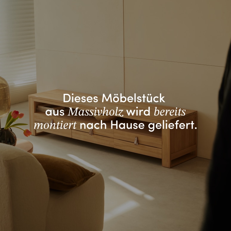 Minimalys - TV Schrank aus massivem Teakholz 170 cm