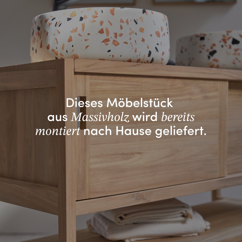 Arty - Waschtisch aus massivem Teakholz 120