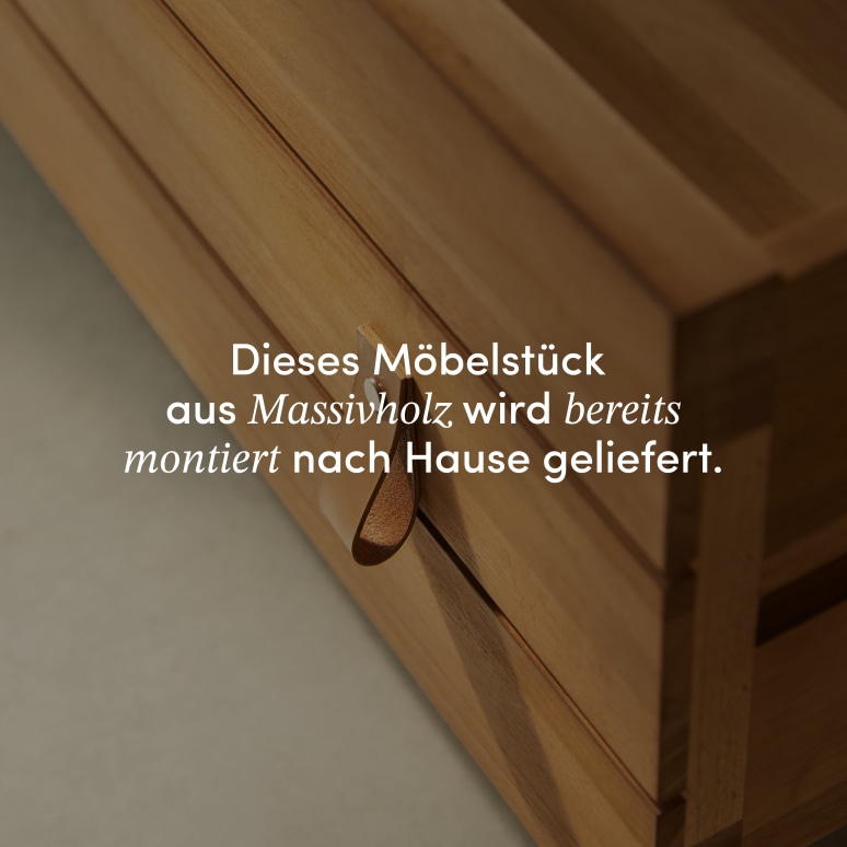 Minimalys - Kleiderschrank mit Kleiderstange aus massivem Teak