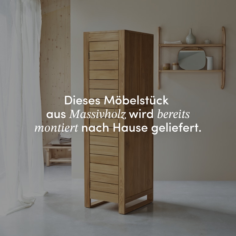 Minimalys - Schmaler Schrank aus massivem Teakholz