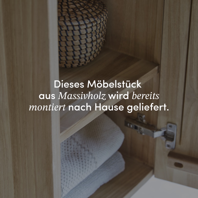 Typo - Hochschrank aus massivem Teakholz