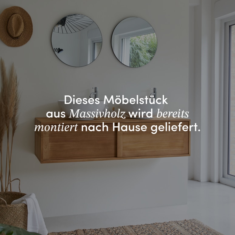 Basic - Badschrank aus massivem Teakholz 140