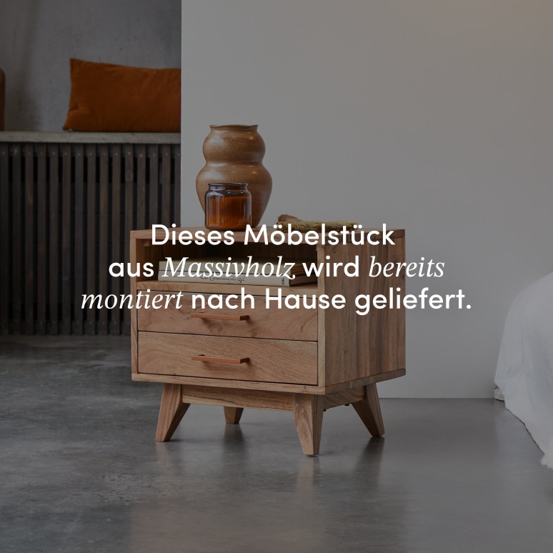 Oslo - Nachttisch aus massivem Akazienholz