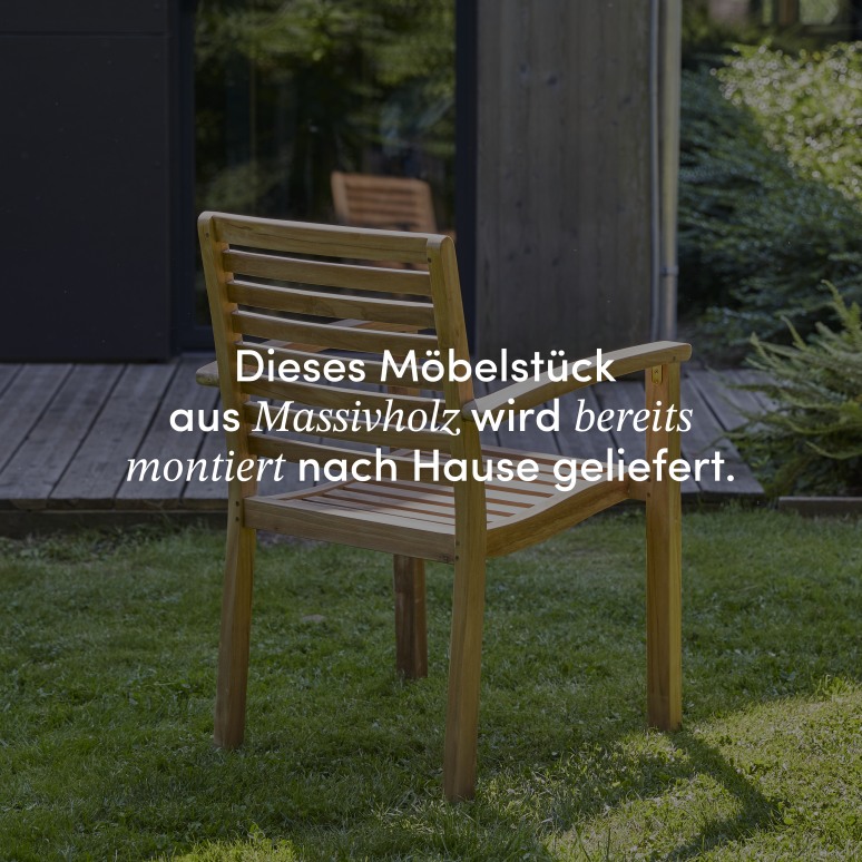 Andria - Garten Lehnstuhl aus massivem Teakholz