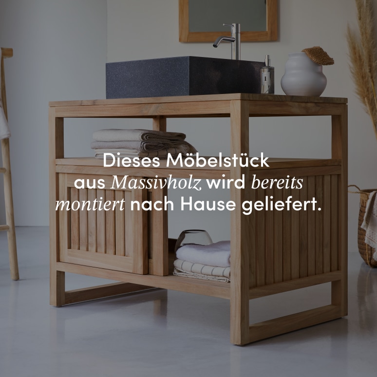 Colonial - Waschtisch aus massivem Teakholz 90