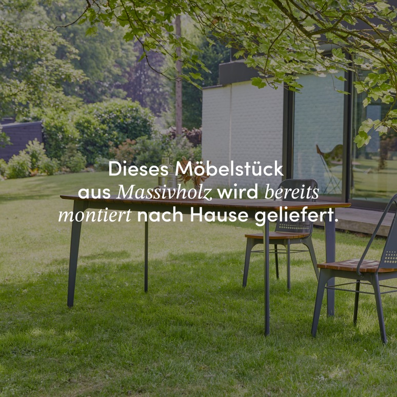 Toscane - Outdoor Tisch aus massivem Teak und Metall 6/8 Pers.