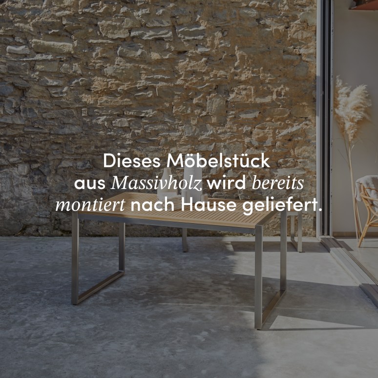 Arno - Outdoor Tisch aus massivem Teak und Edelstahl 4/6 Pers.