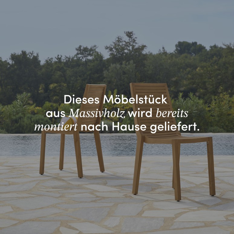 Teo - Gartenstuhl aus massivem Teakholz