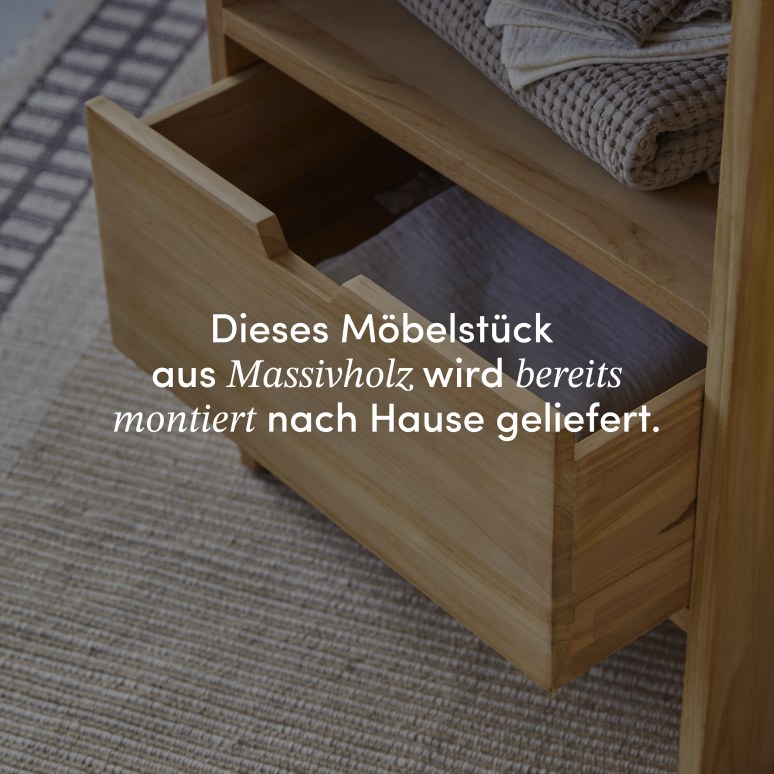 Kwarto - Waschtischunterschrank aus massivem Teakholz 60 cm