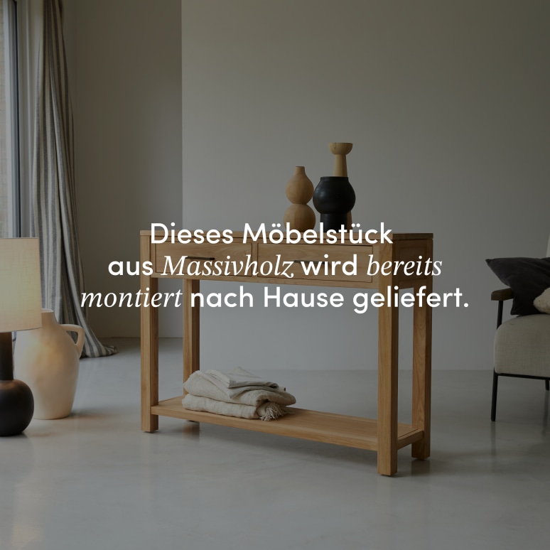 Maë - Flurkonsole aus Massivteak T. 30 cm