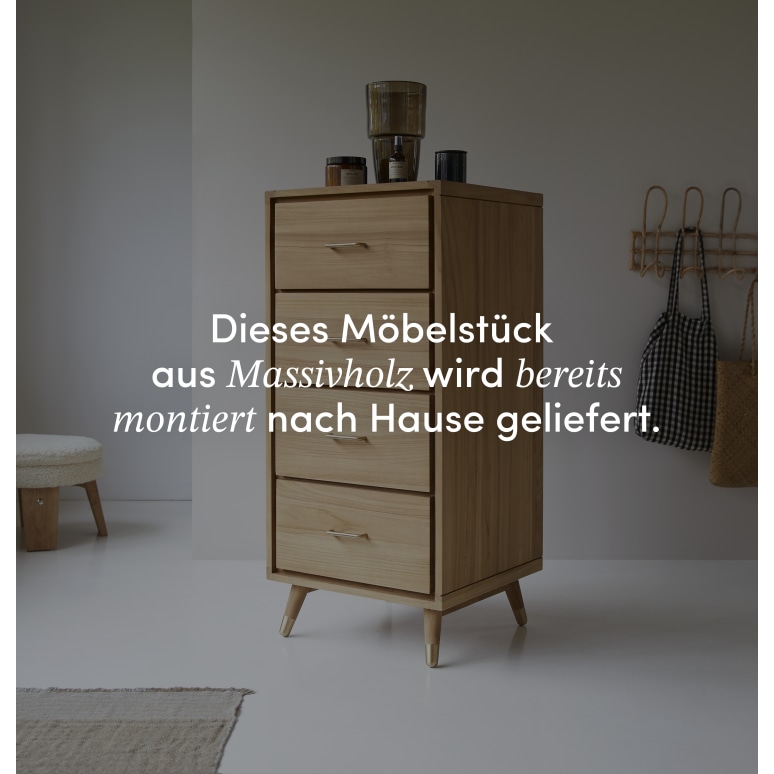 Kort - Hochkommode aus massivem Teakholz