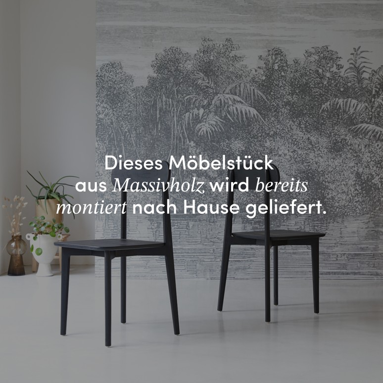 Jonàk - Stuhl aus massivem Mahagoni Black
