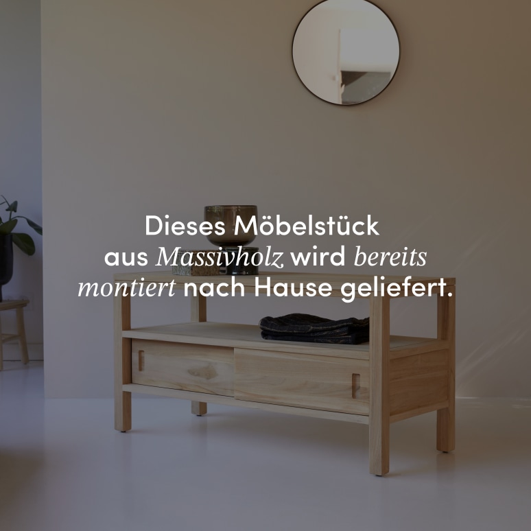 Anton - TV Schrank aus massivem Teakholz 100 cm