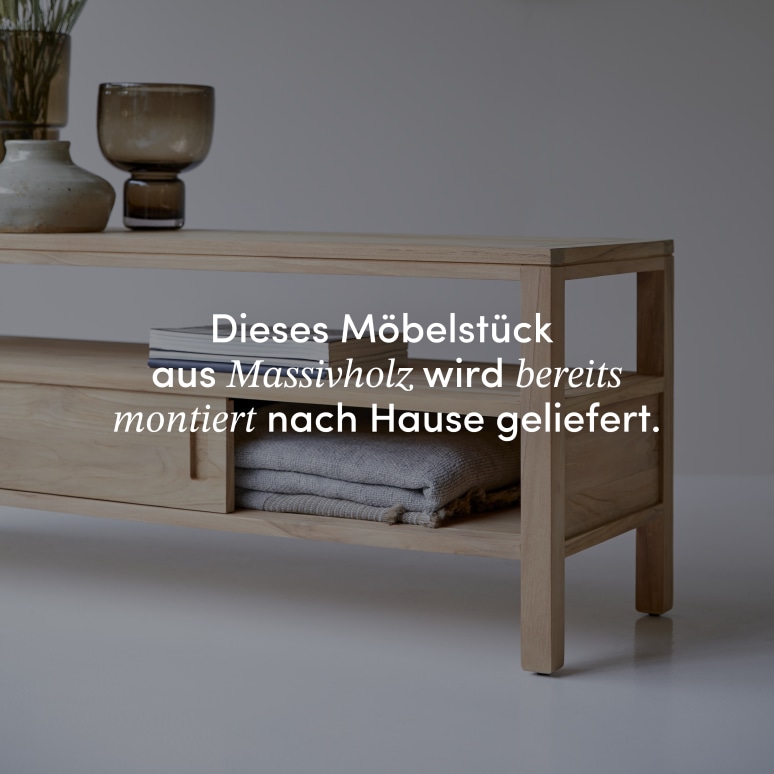 Anton - TV Schrank aus massivem Teakholz 130 cm