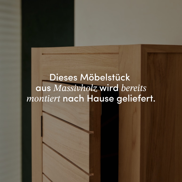 Minimalys - Schmaler Esszimmerschrank aus massivem Teakholz