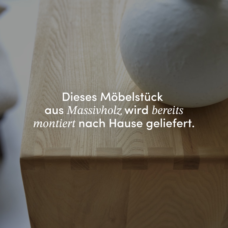 Luis - Niedriger Bücherschrank aus massiver Ulme und Rattangeflecht