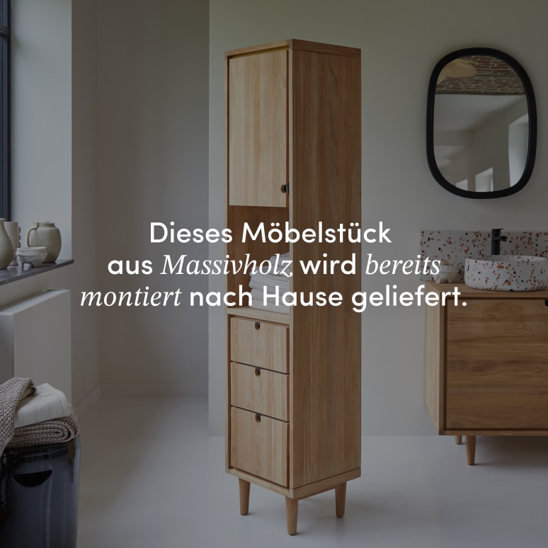 Jonàk - Hochschrank aus massivem Teakholz