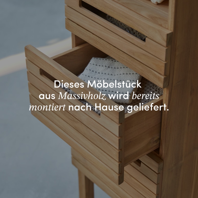 Slats - Hochschrank aus massivem Teakholz