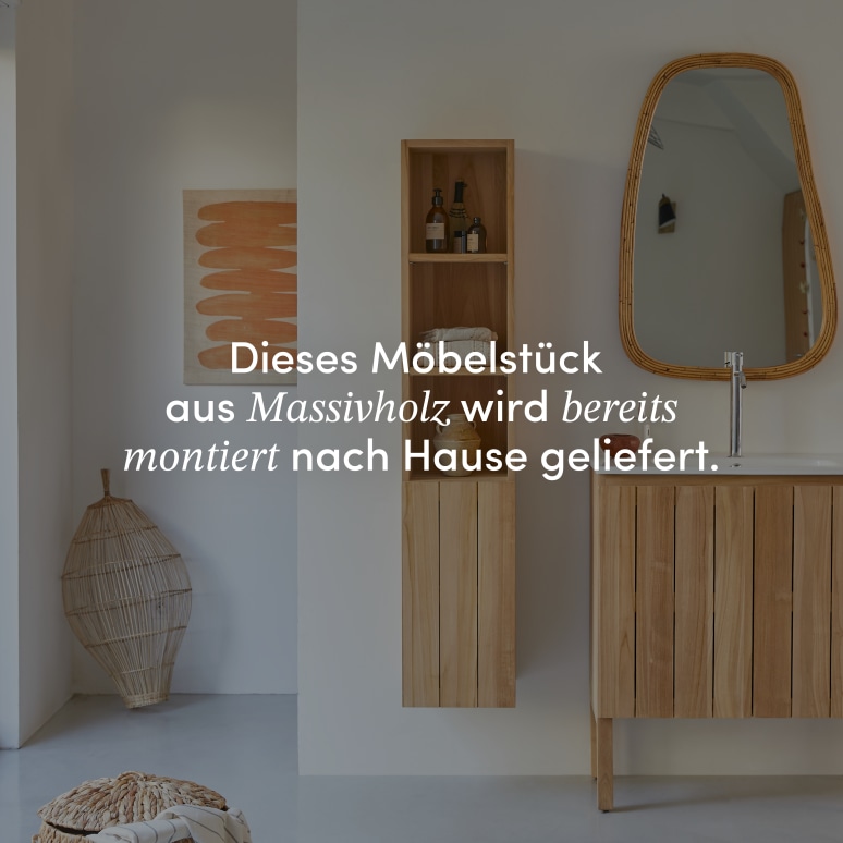 Jill - Hochschrank aus massivem Teakholz