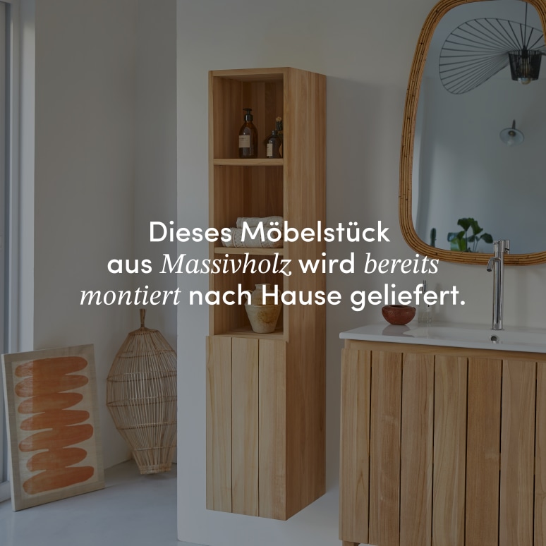 Jill - Hochschrank aus massivem Teakholz