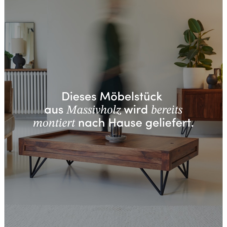 Bonnie - Couchtisch mit Stauraum aus massivem Palisanderholz