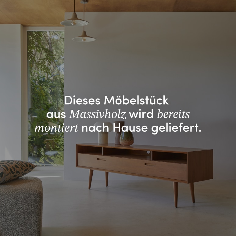 Magda 50's - TV Schrank aus massivem Mahagoniholz Magda 50ger 180 cm