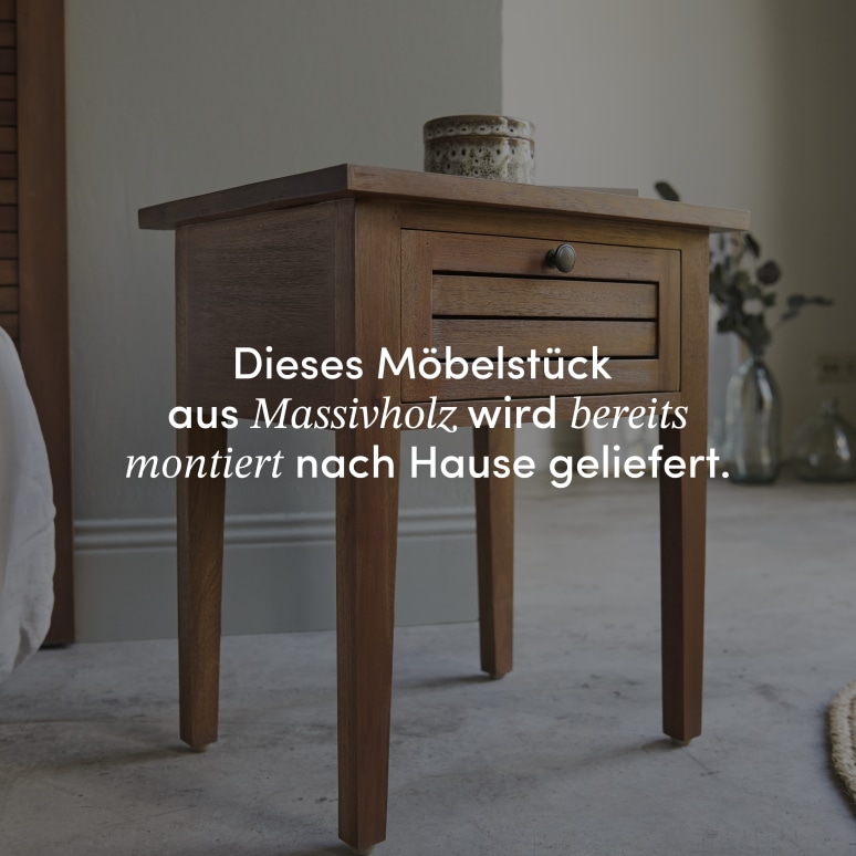 Loggia - Nachttisch aus massivem Akazieholz