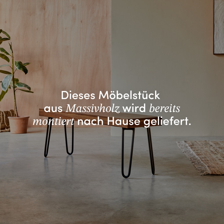 Helga - Bank aus massivem Palisanderholz 135 cm