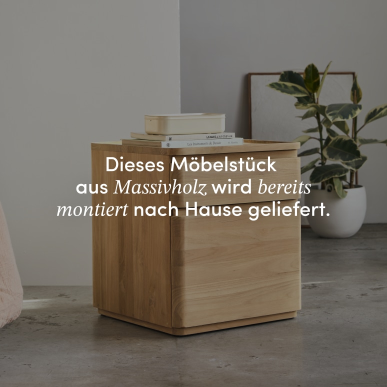 Nino - Nachttisch aus massivem Teakholz