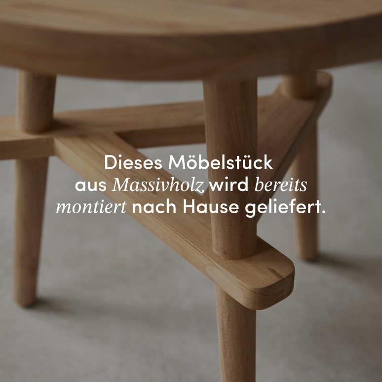 Paola - Beistelltisch aus massivem Teakholz