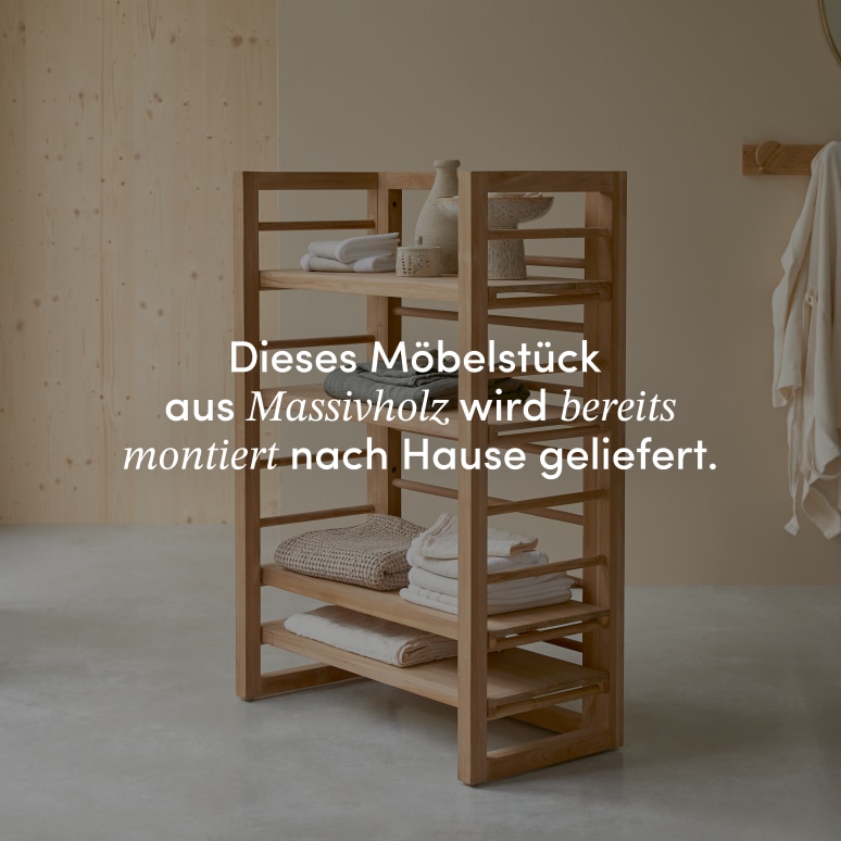 Sera - Niedriges Regal aus massivem Teakholz