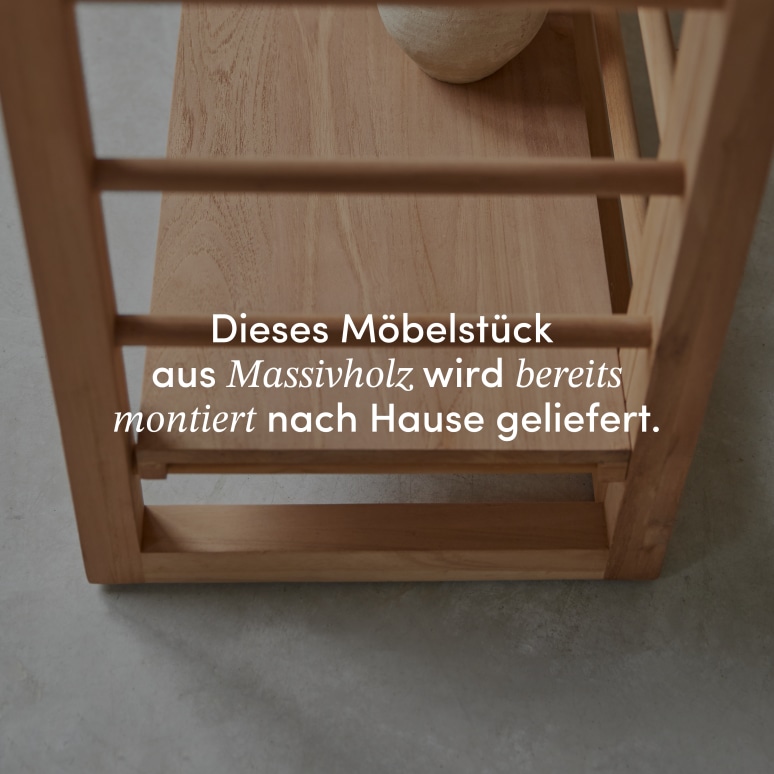 Sera - Hohes Regal aus massivem Teakholz