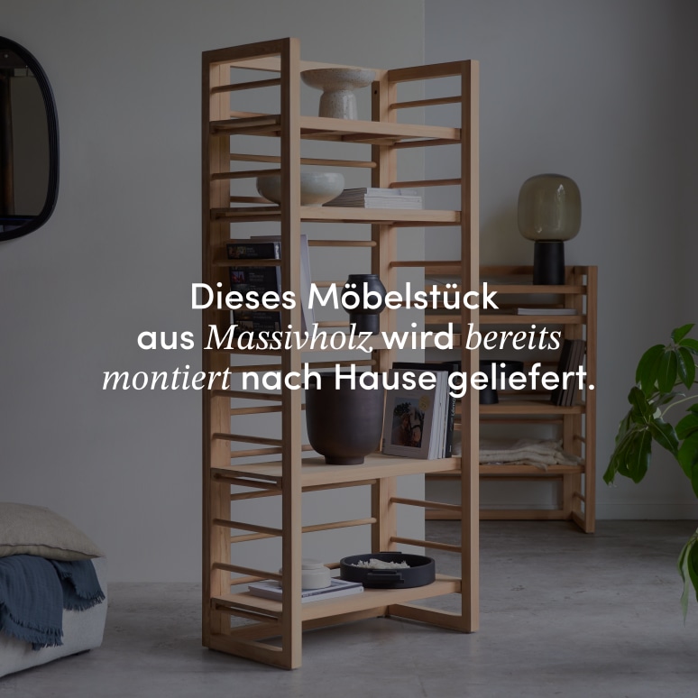 Bücherschrank aus Teakholz 180 cm - Aufbewahrung Wohnzimmer