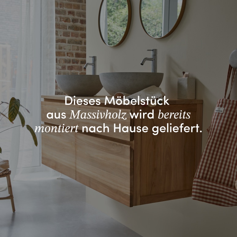 Jacob - Waschtischunterschrank aus massivem Teakholz 120 cm