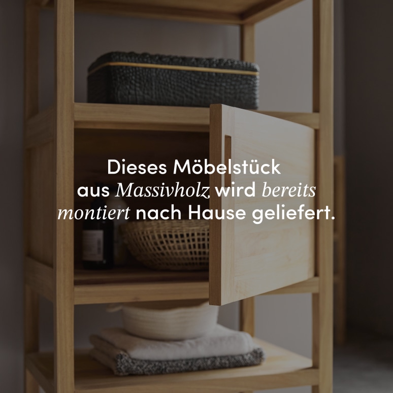 Arty - Hochschrank aus massivem Teakholz