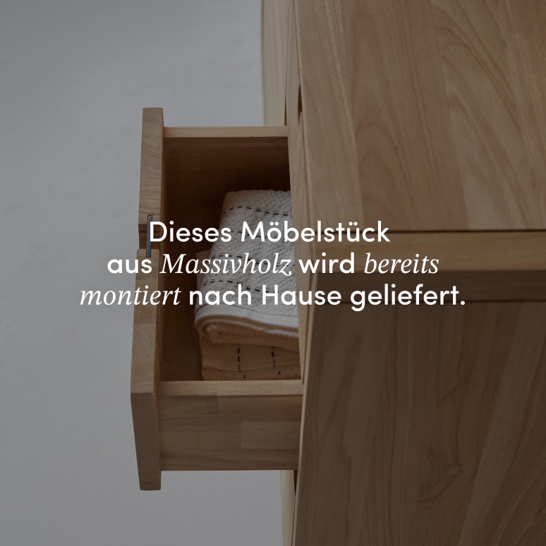 Jonàk - Waschtischunterschrank aus massivem Teakholz 95 cm