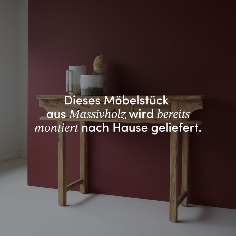 Junie - Konsole aus recyceltem massivem Teakholz