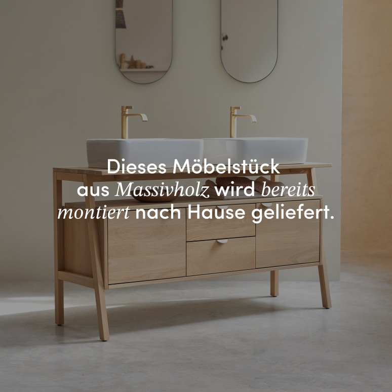 Pola - Waschtischunterschrank aus massiver Eiche 140 cm