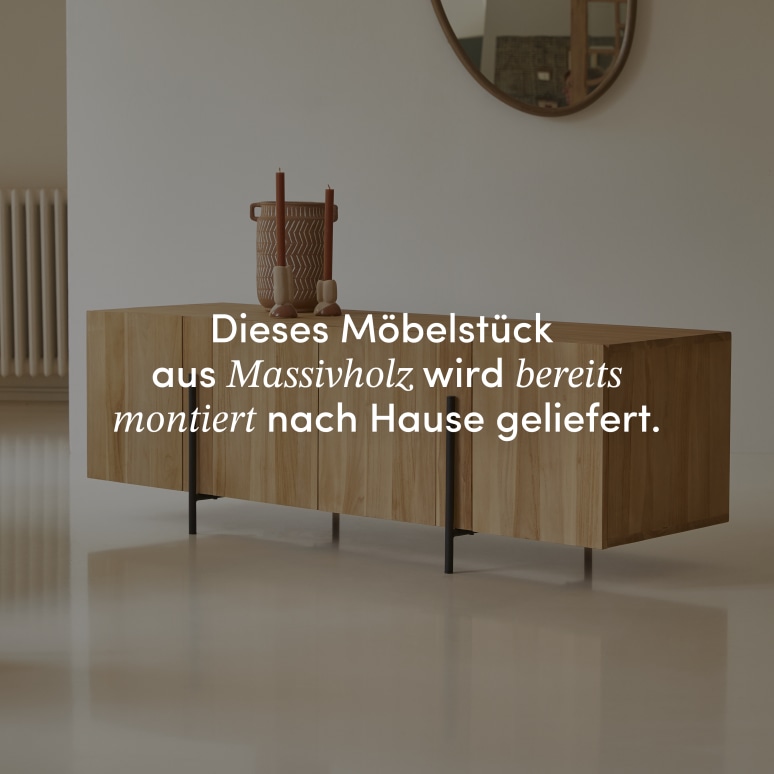 Honorine - Niedriges Buffet aus massivem Teakholz 165 cm