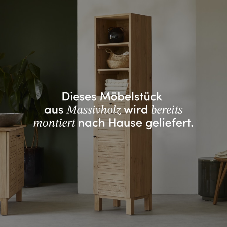 Soho - Hochschrank aus massivem Eichenholz