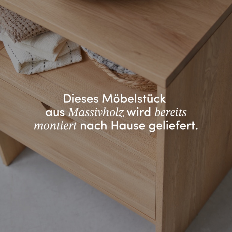 Kwarto - Waschtischunterschrank aus massiver Eiche 60 cm