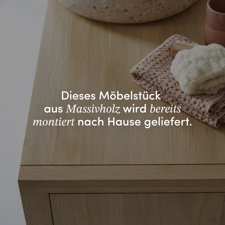 Jonàk - Waschtischunterschrank aus massiver Eiche 95 cm