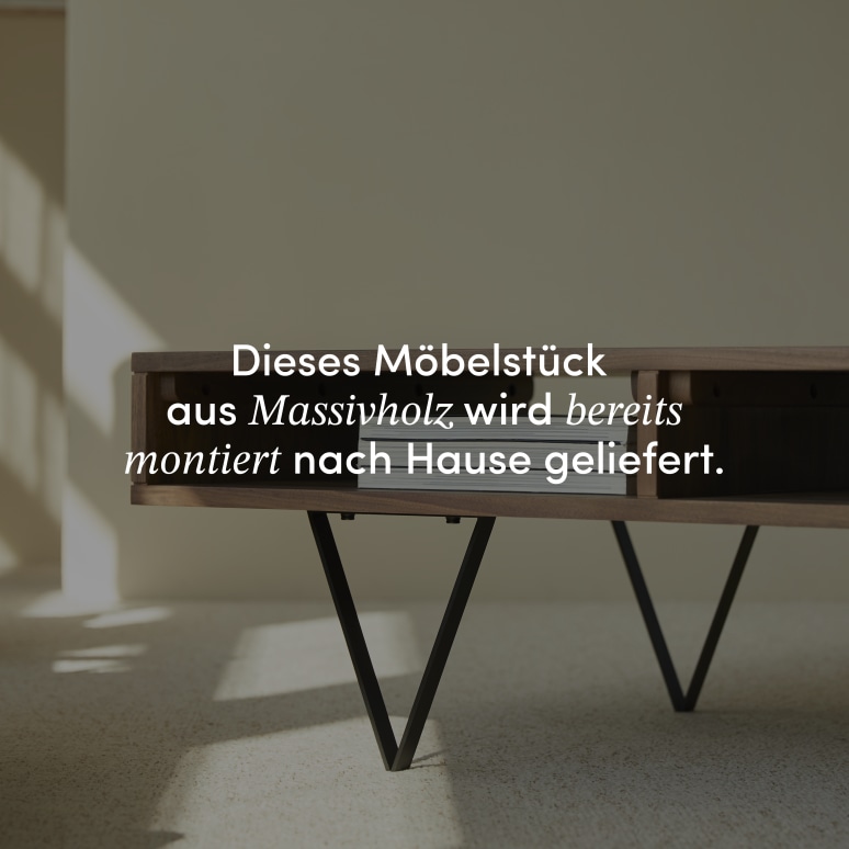 Metric - Couchtisch aus massivem Nussbaum
