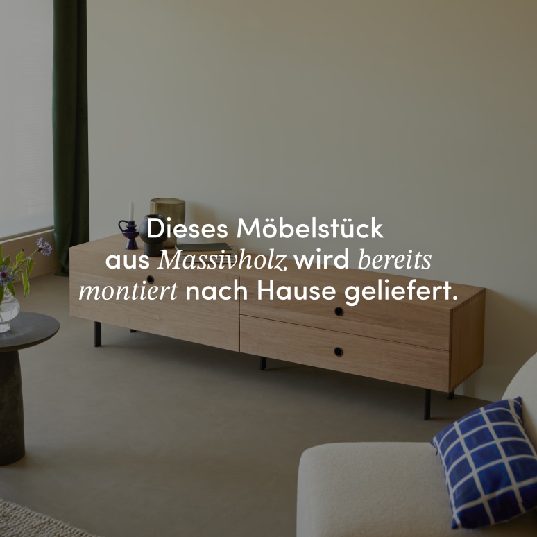 Jeanne - TV Schrank aus massivem Eichenholz 200 cm